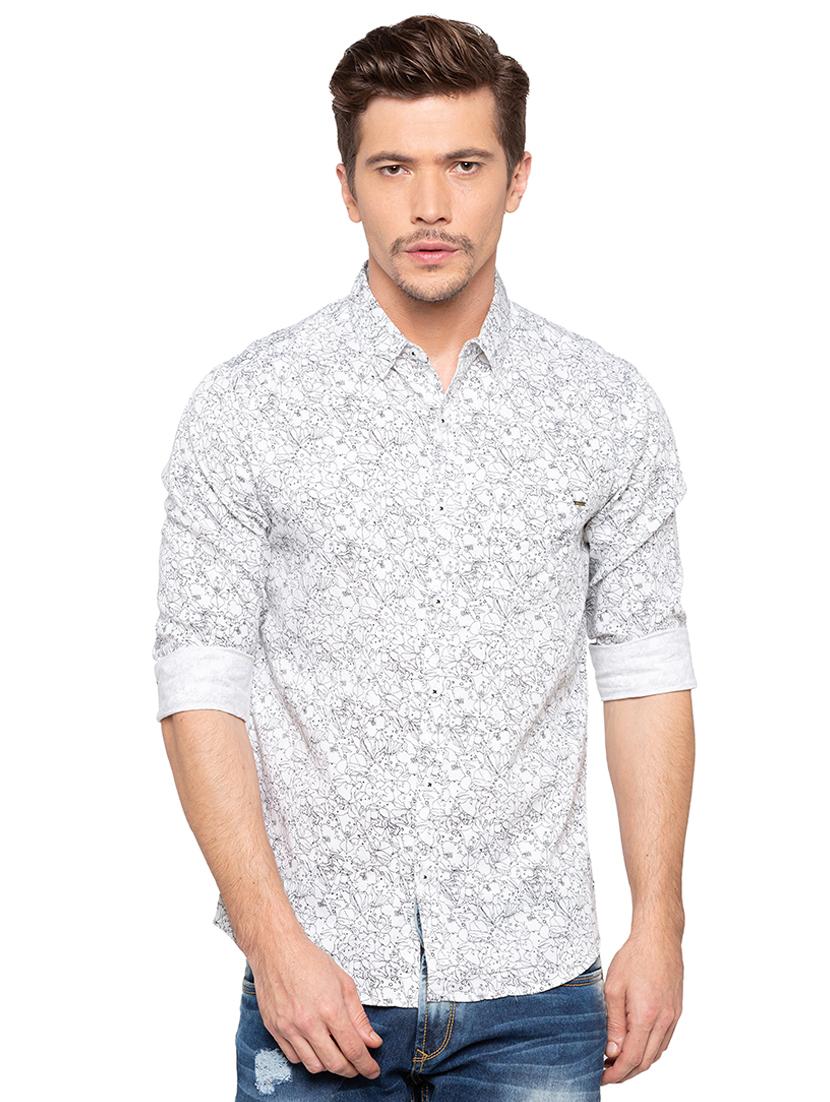 white floral printed casual shirt - 16196420 - Zoom Image - 1