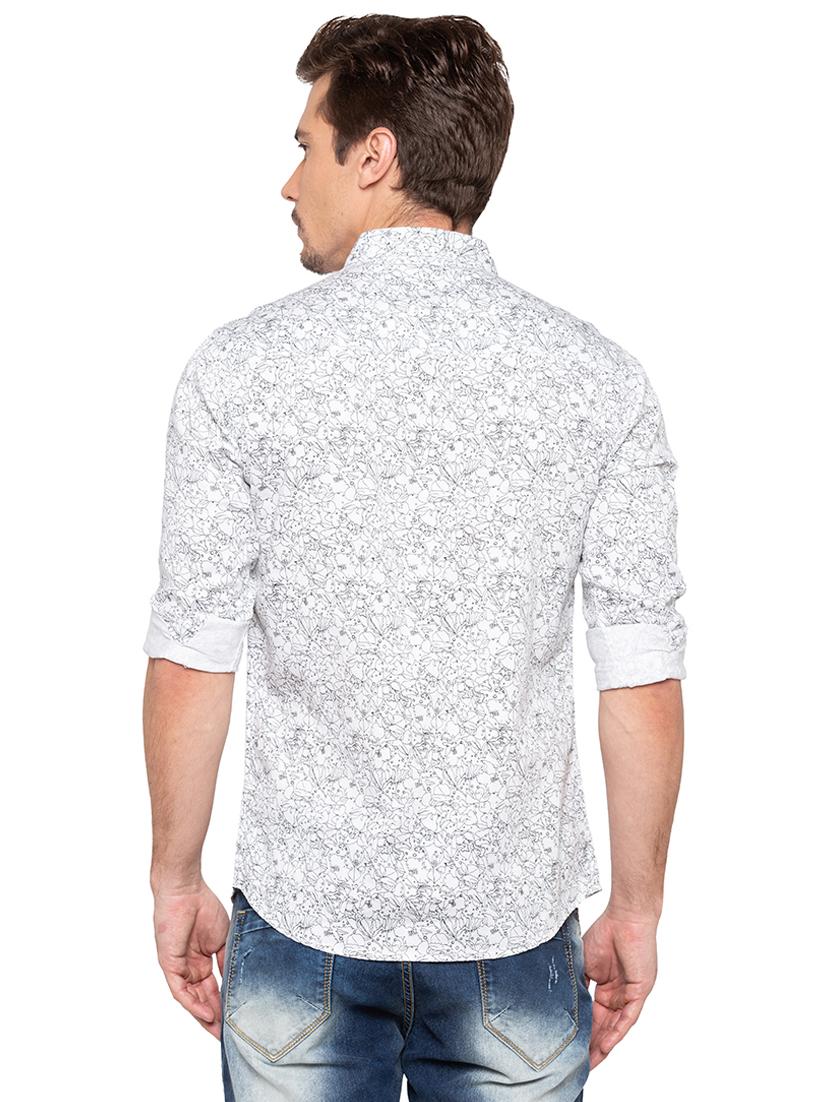 white floral printed casual shirt - 16196420 - Zoom Image - 3