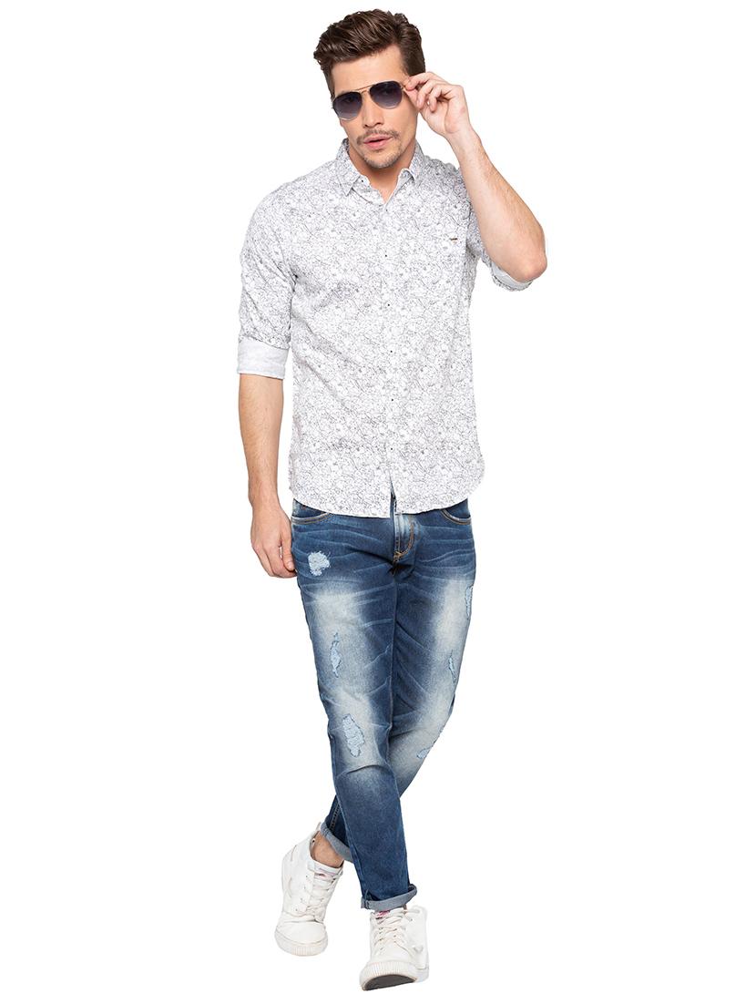 white floral printed casual shirt - 16196420 - Zoom Image - 4