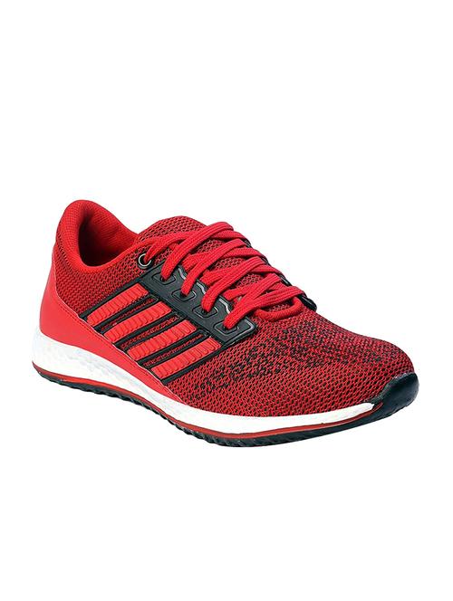 red mesh lace up shoes - 16196521 - Standard Image - 1