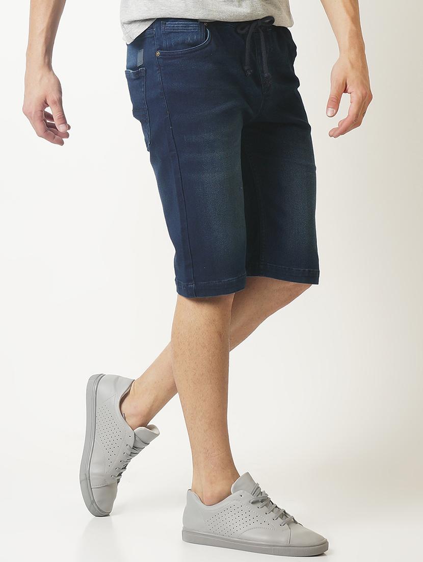 blue washed denim shorts - 16196655 - Zoom Image - 2