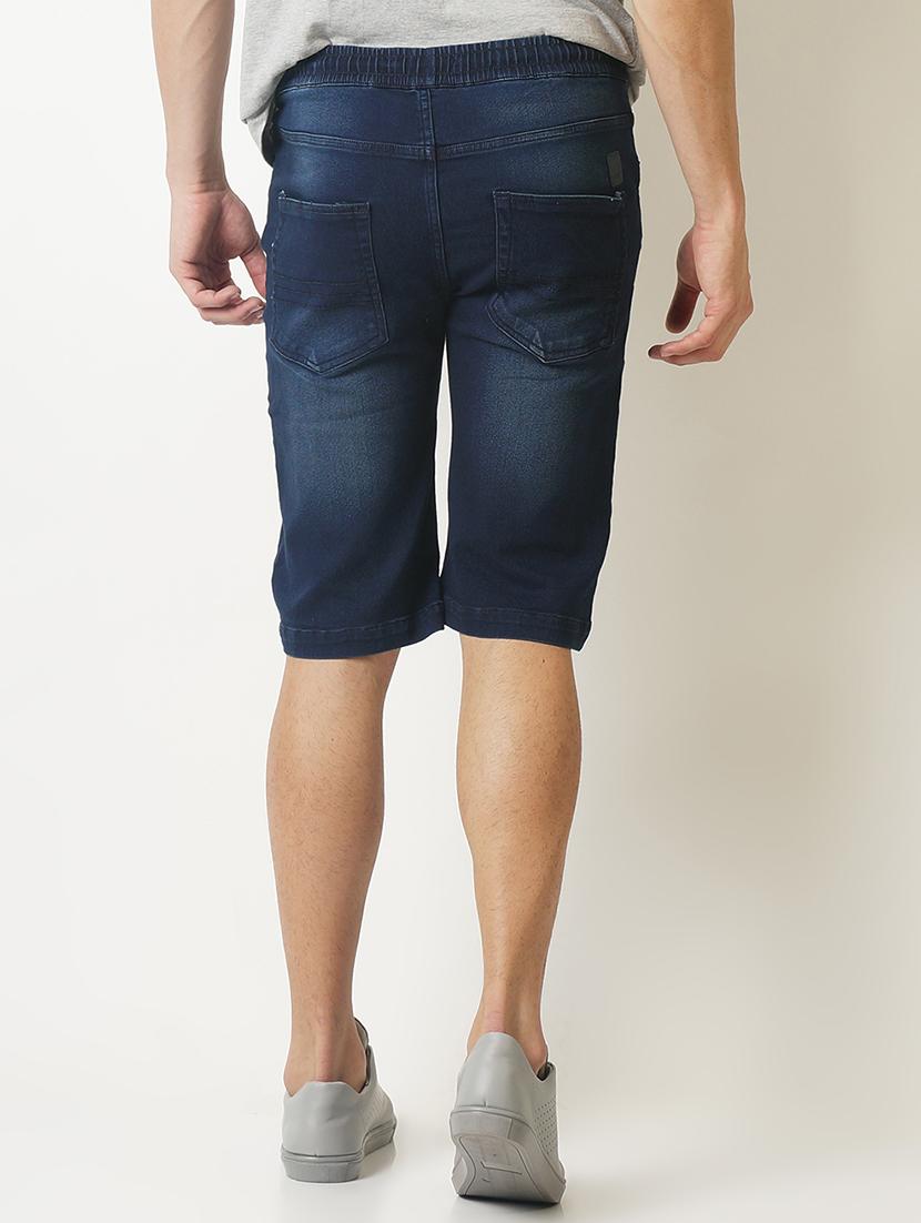 blue washed denim shorts - 16196655 - Zoom Image - 3