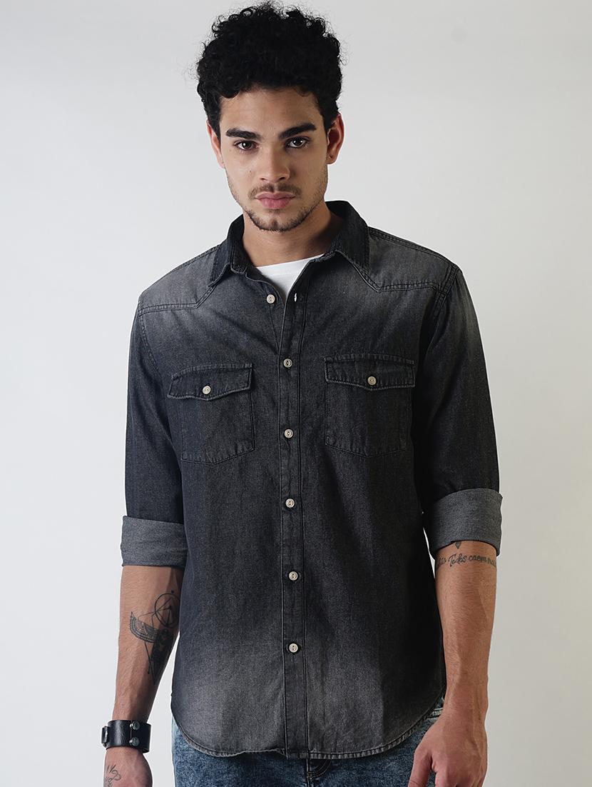 grey faded casual shirt - 16196669 - Zoom Image - 1