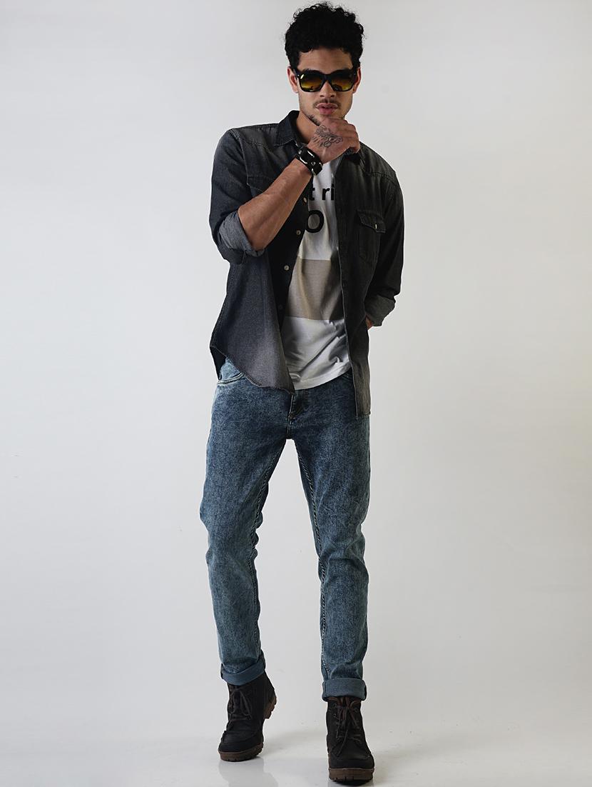 grey faded casual shirt - 16196669 - Zoom Image - 4