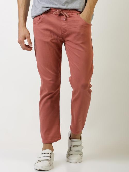 red solid plain jeans - 16196678 - Standard Image - 1