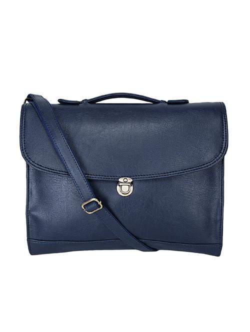 blue leatherette (pu) messenger bag - 16197612 - Standard Image - 1