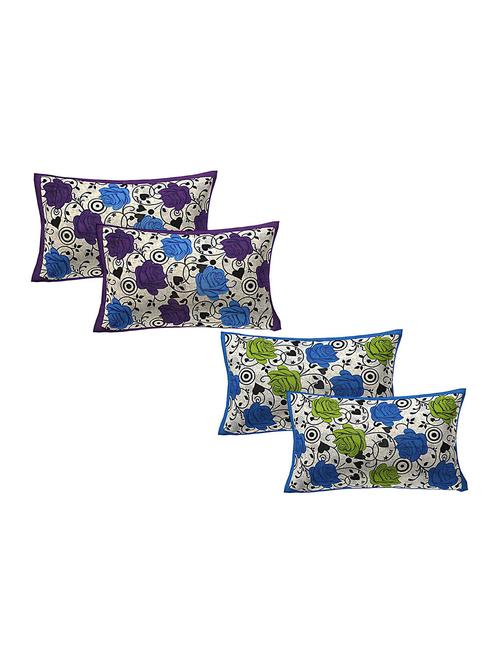 cotton multicolor pillow covers 2 sets (4 pieces)-17"x27" - 16197631 - Standard Image - 1