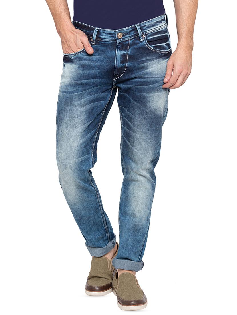 blue heavy washed jeans - 16197860 - Zoom Image - 1
