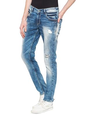 blue heavy washed ripped denim jeans - 16197866 - Standard Image - 2