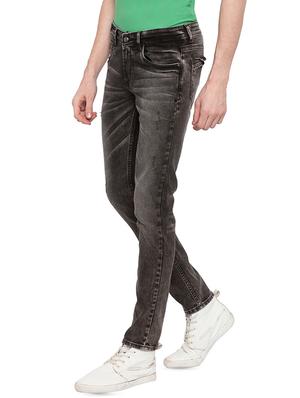 black heavy washed jeans - 16197887 - Standard Image - 2