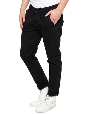 black solid plain denim jeans - 16197895 - Standard Image - 2