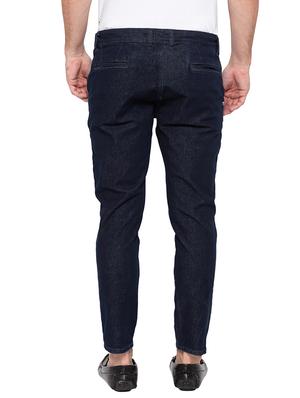 navy blue solid plain jeans - 16197896 - Standard Image - 3