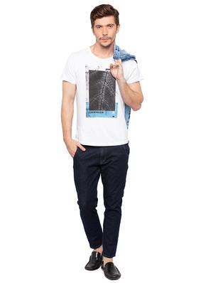 navy blue solid plain jeans - 16197896 - Standard Image - 4