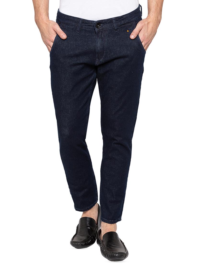 navy blue solid plain jeans - 16197896 - Zoom Image - 1