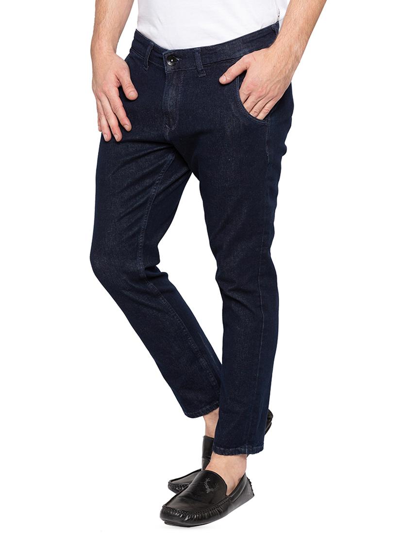 navy blue solid plain jeans - 16197896 - Zoom Image - 2