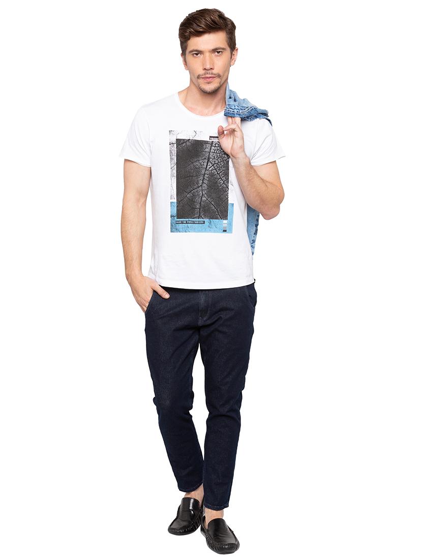 navy blue solid plain jeans - 16197896 - Zoom Image - 4