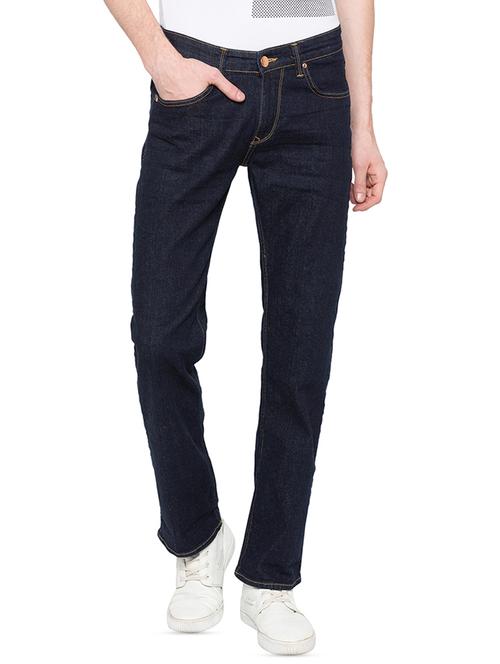 navy blue plain denim jeans - 16197904 - Standard Image - 1