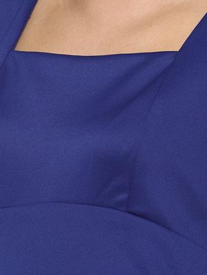 box pleated square neck flared dress - 16198001 - Standard Image - 5
