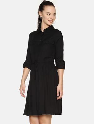 pocket detail drawstring a-line dress - 16198011 - Standard Image - 2
