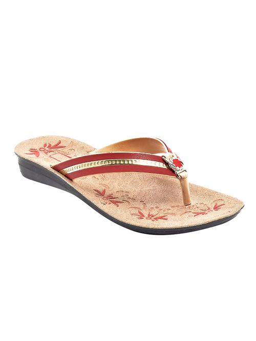 red slippers toe separator flip flops - 16198873 - Very Small Image - 1