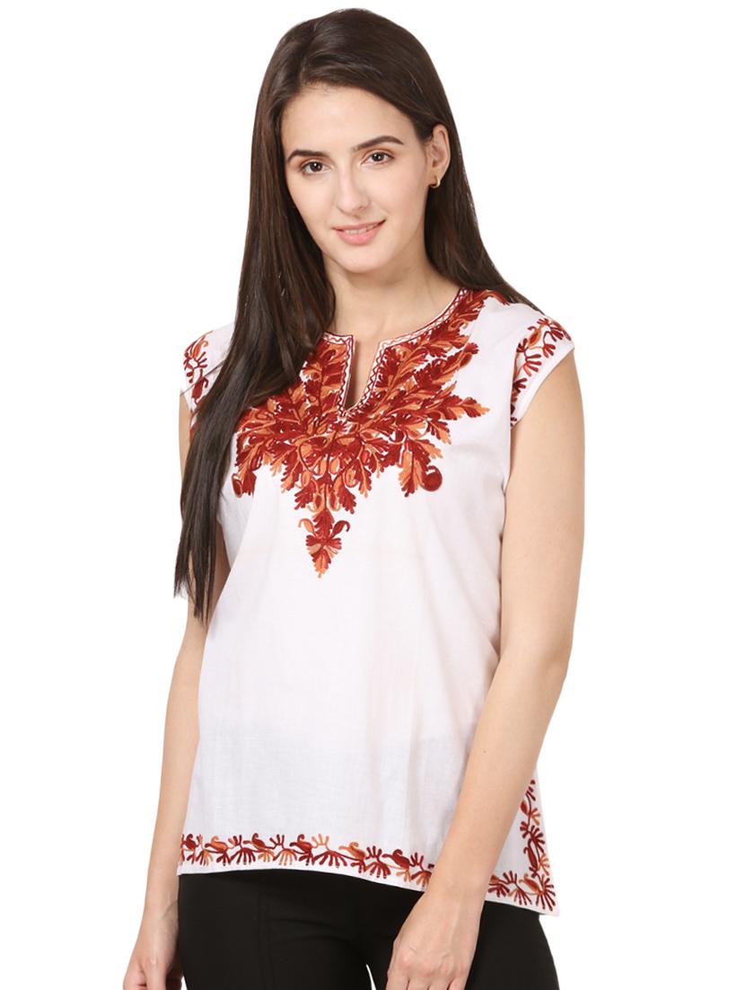 embroidered straight kurti - 16199295 - Zoom Image - 1