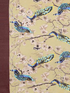 conversational printed saree with blouse - 16199645 - Standard Image - 4