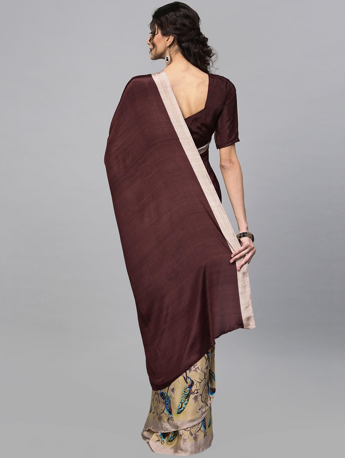 conversational printed saree with blouse - 16199645 - Zoom Image - 2