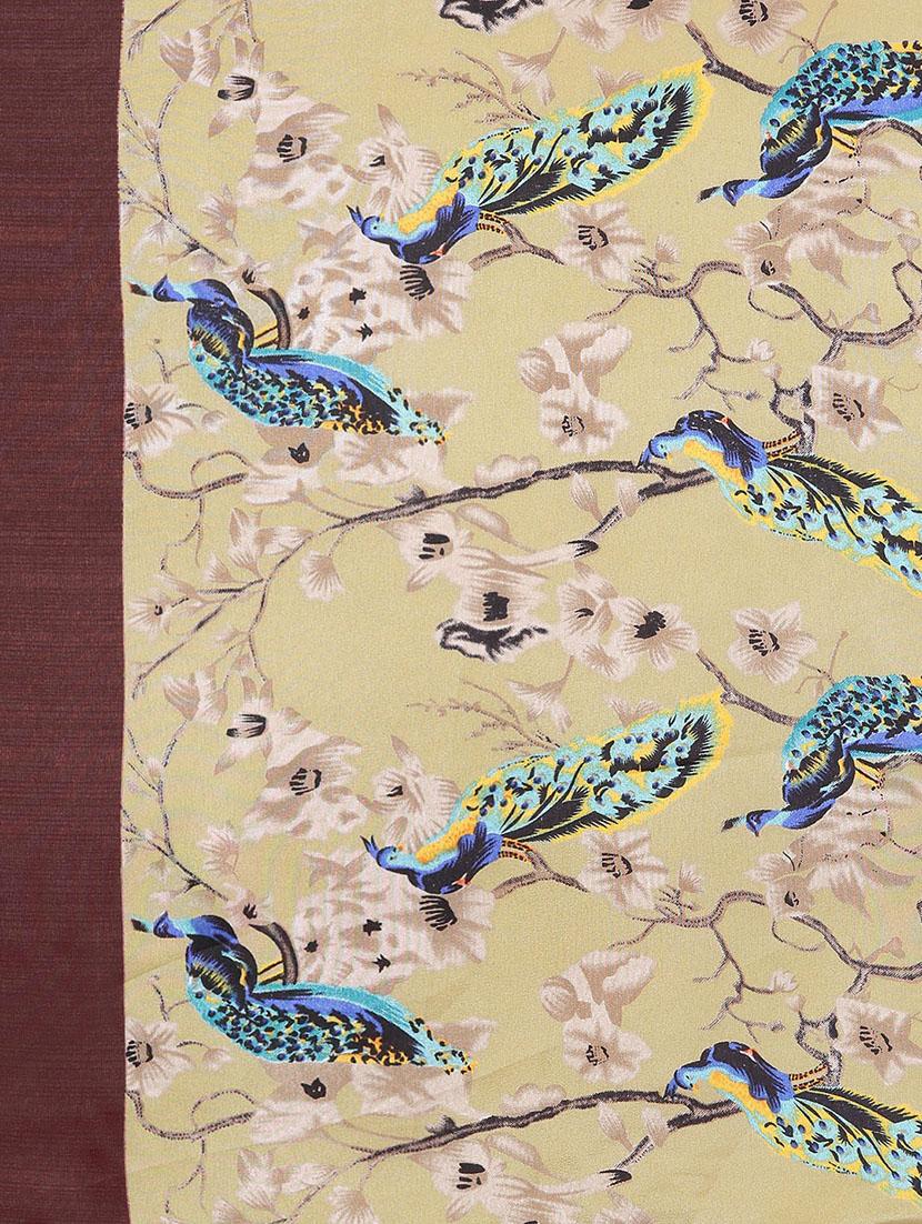 conversational printed saree with blouse - 16199645 - Zoom Image - 4