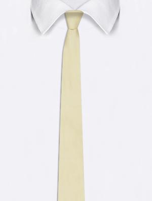 off white satin tie - 16199807 - Standard Image - 3