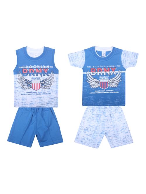 blue cotton twin set - 16200178 - Standard Image - 1