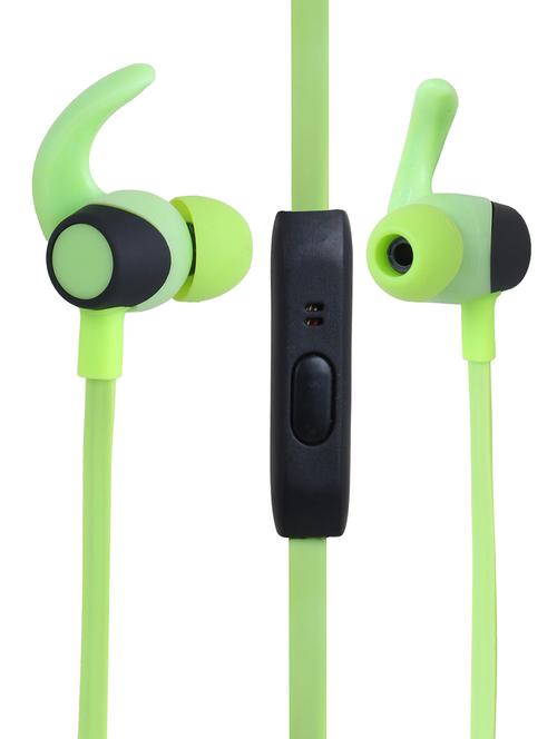 green plastic in ear phones - 16200784 - Standard Image - 1