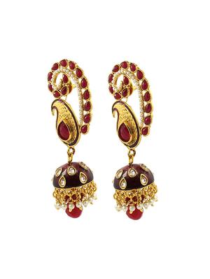 red brass pendants and earring - 16201158 - Standard Image - 2