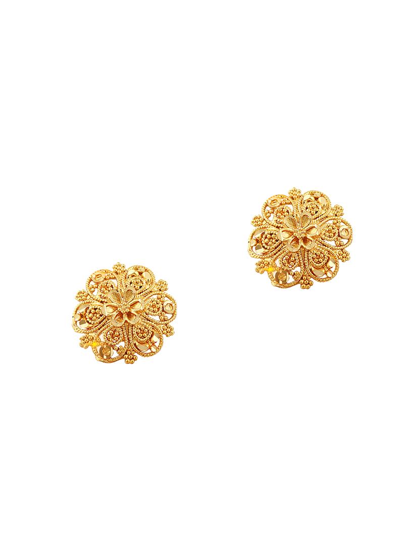 gold metal studs earring - 16201349 - Zoom Image - 1