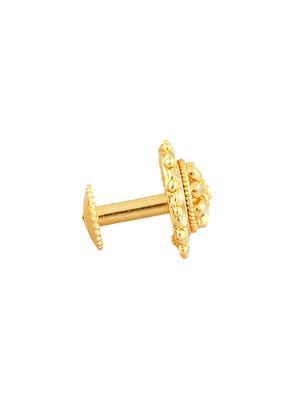 gold metal studs earring - 16201357 - Standard Image - 2