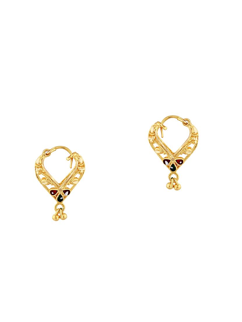 gold metal studs earring - 16201363 - Zoom Image - 1