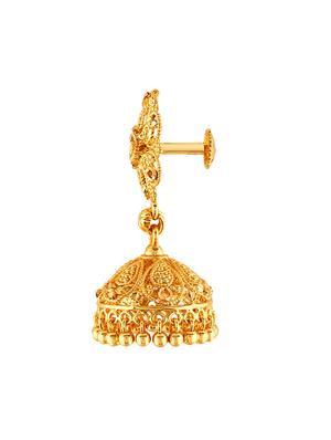 gold metal jhumka earring - 16201370 - Standard Image - 2