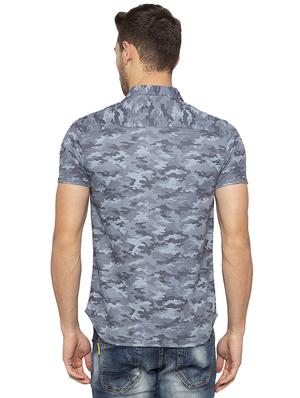 grey camouflage casual shirt - 16201596 - Standard Image - 3