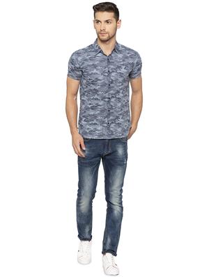 grey camouflage casual shirt - 16201596 - Standard Image - 4