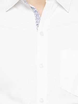 white solid casual shirt - 16201600 - Standard Image - 5