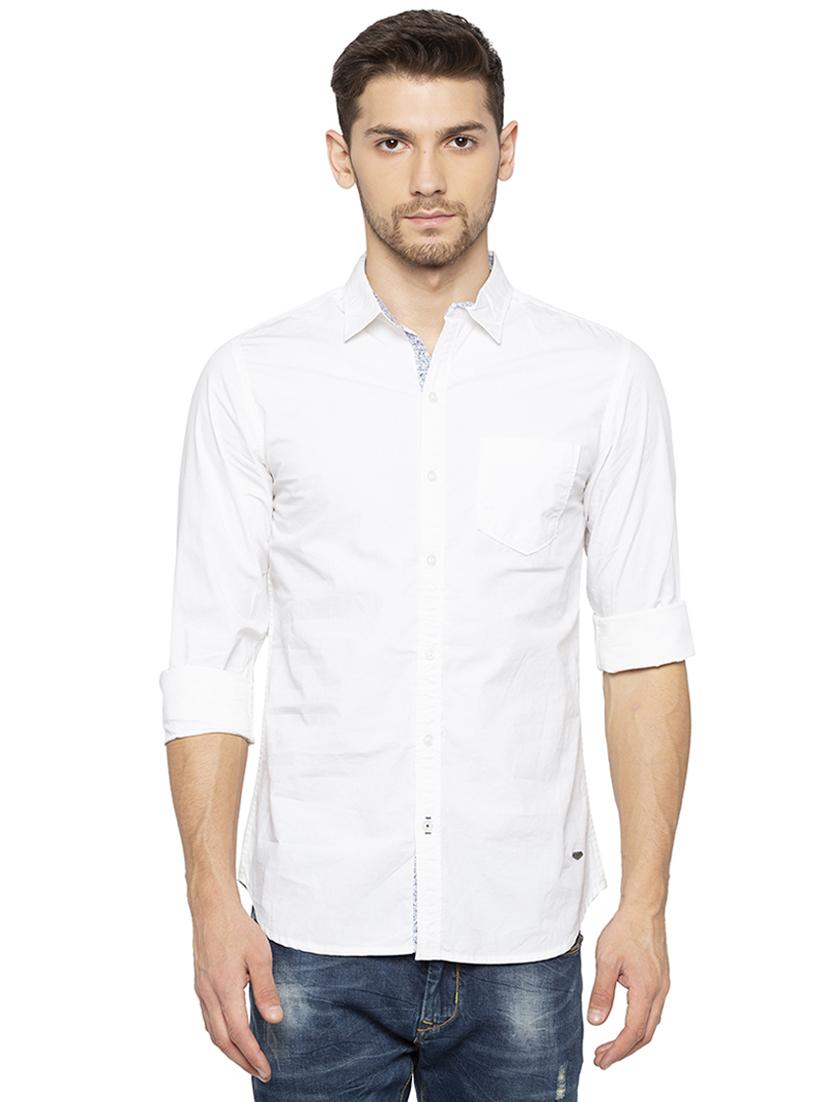 white solid casual shirt - 16201600 - Zoom Image - 1