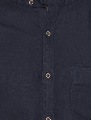blue solid casual shirt - 16201602 - Standard Image - 5