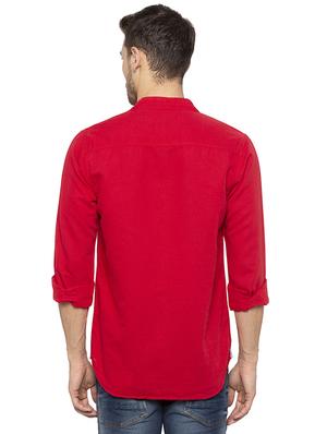 red solid casual shirt - 16201603 - Standard Image - 3