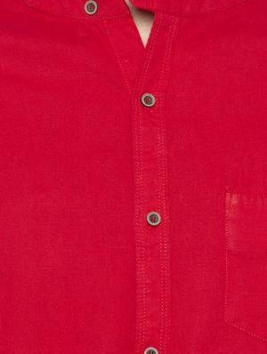 red solid casual shirt - 16201603 - Standard Image - 5