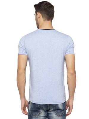 blue solid t-shirt - 16201610 - Standard Image - 3