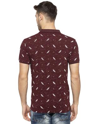 maroon all over print t-shirt - 16201618 - Standard Image - 3