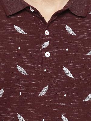 maroon all over print t-shirt - 16201618 - Standard Image - 5