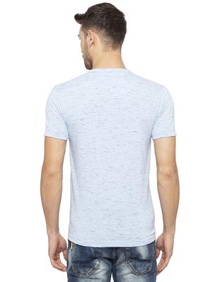 blue henley neck t-shirt - 16201622 - Standard Image - 3