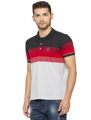 multi colored striped polo t-shirt - 16201623 - Standard Image - 2