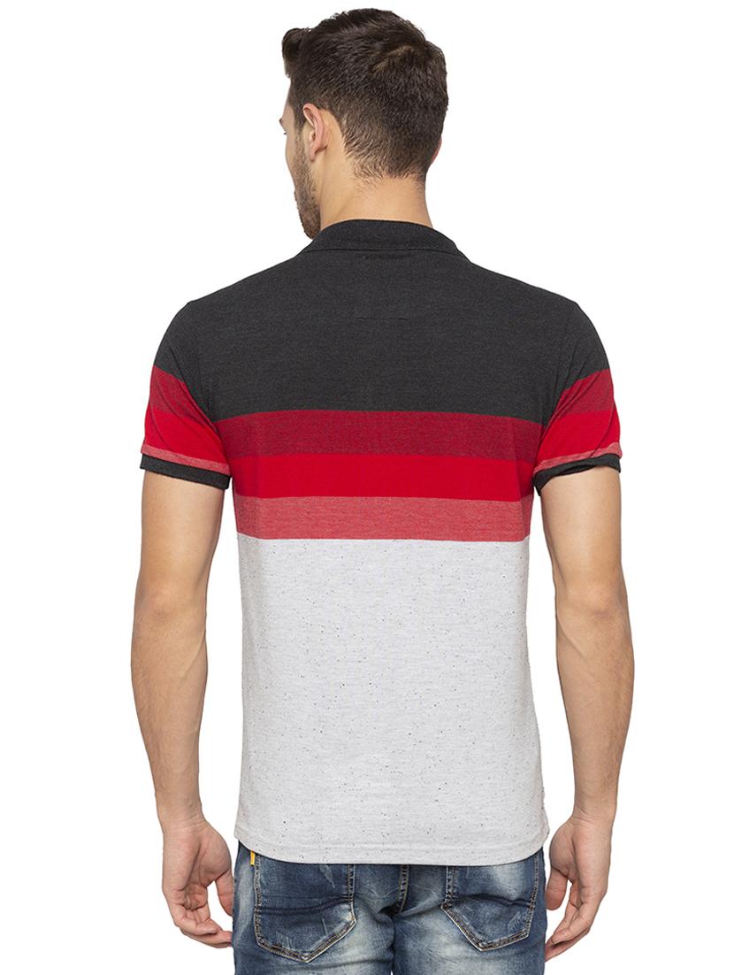 multi colored striped polo t-shirt - 16201623 - Zoom Image - 3