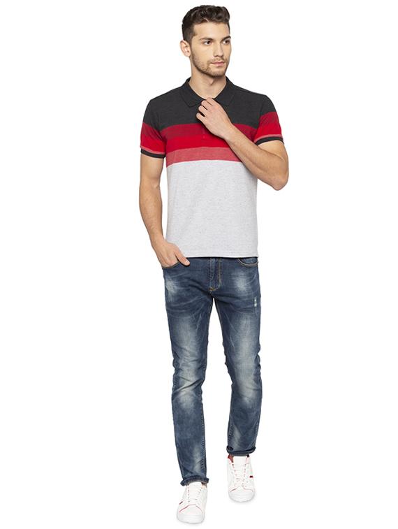 multi colored striped polo t-shirt - 16201623 - Zoom Image - 4